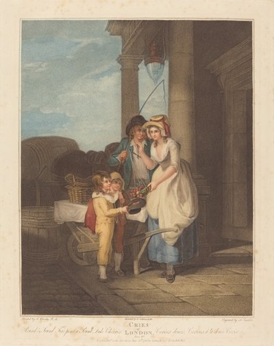 Rotondo e sano, cinque pence a libbra, ciliegie del duca da Anthony Cardon after Francis Wheatley