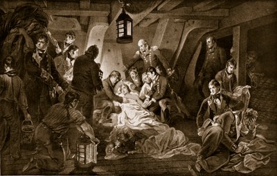 La morte di Nelson, 1805, illustrazione da 