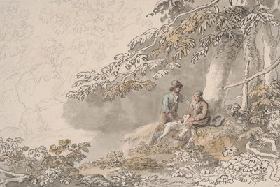 Due Ragazzi e un Cane in un Bosco da Anthony Devis
