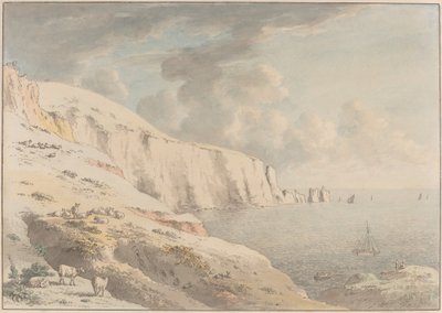 Veduta degli Aghi e delle Bianche Scogliere da Allum Bay, Isola di Wight da Anthony Devis