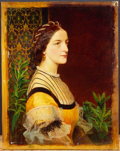 Ritratto di una signora, testa e spalle, 1860 da Anthony Frederick Augustus Sandys