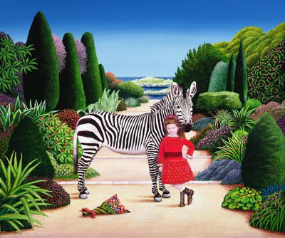 Ragazza con zebra da Anthony Southcombe