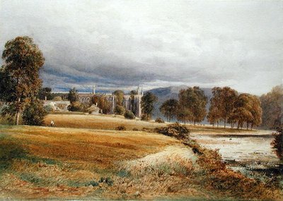 Abbazia di Bolton dal fiume Wharfe, vista sud, c.1825 da Anthony Vandyke Copley Fielding