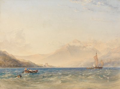 La testa del Loch Fyne, con il castello di Dindarra da Anthony Vandyke Copley Fielding