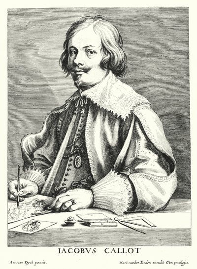 Jacques Callot, disegnatore e incisore francese da Anthony van (after) Dyck