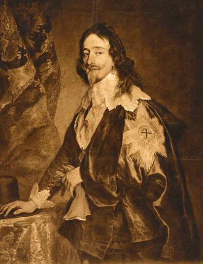 Ritratto di Carlo I (riproduzione, marrone) da Anthony van (after) Dyck