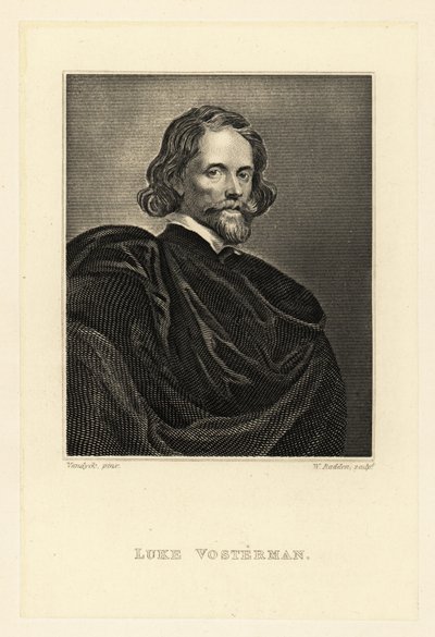 Ritratto di Lucas Vorsterman il Vecchio, incisore barocco da Anthony van (after) Dyck