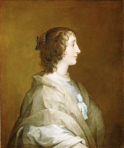 Henrietta Maria (1609-1669), c.1638 da Anthony van (studio of) Dyck
