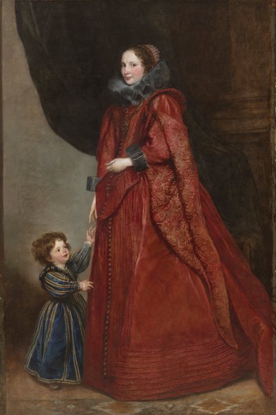 Una Signora Genovese con il Suo Bambino, c. 1623-1625 da Anthony van Dyck