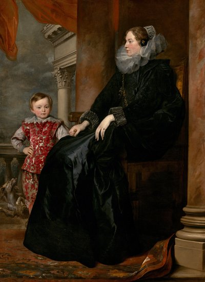 Una Nobildonna Genovese e Suo Figlio da Anthony van Dyck