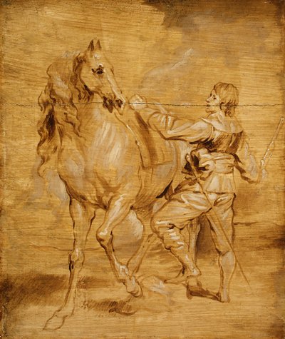 Un uomo che monta un cavallo da Anthony van Dyck