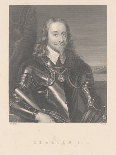 Carlo I, inciso da W. Hall da Anthony van Dyck