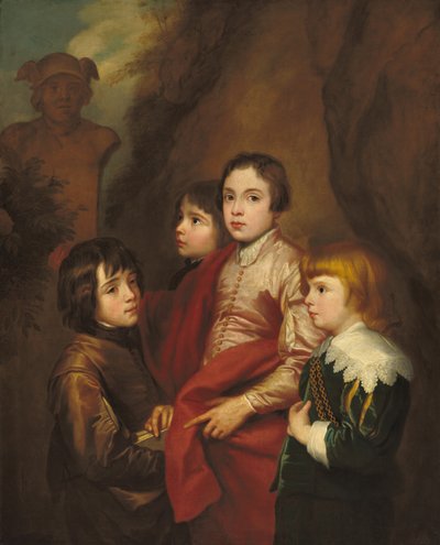 Gruppo di quattro ragazzi, probabilmente metà del XVII secolo da Anthony van Dyck