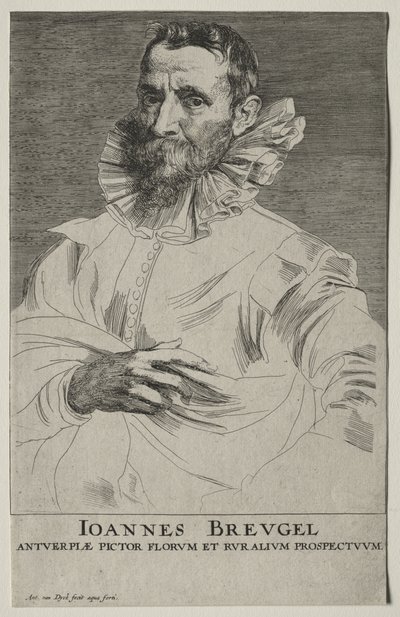 Ritratto di Jan Brueghel da Anthony van Dyck
