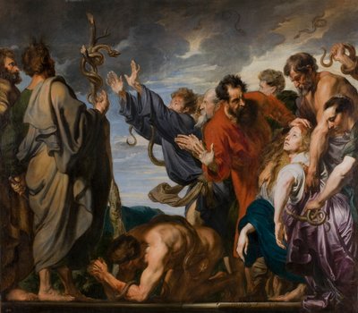 Mosè e il serpente di bronzo da Anthony van Dyck