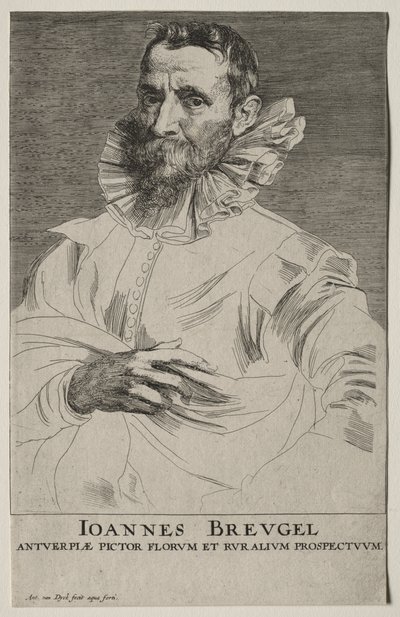 Ritratto di Jan Brueghel da Anthony van Dyck