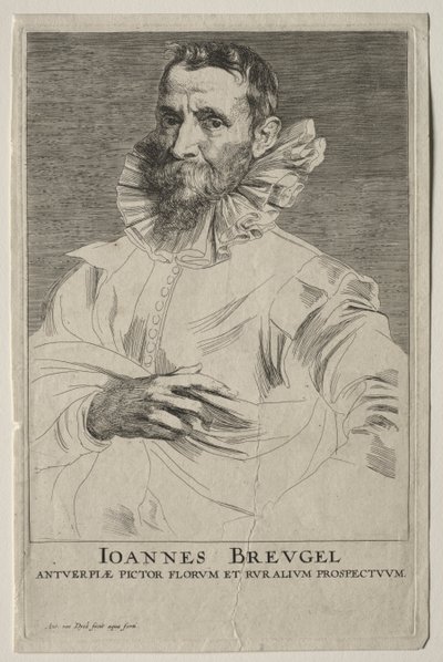 Ritratto di Jan Brueghel da Anthony van Dyck