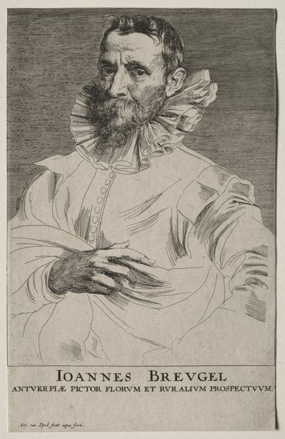 Ritratto di Jan Brueghel da Anthony van Dyck