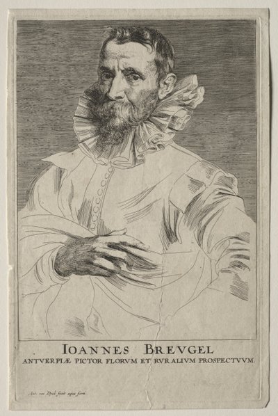 Ritratto di Jan Brueghel da Anthony van Dyck