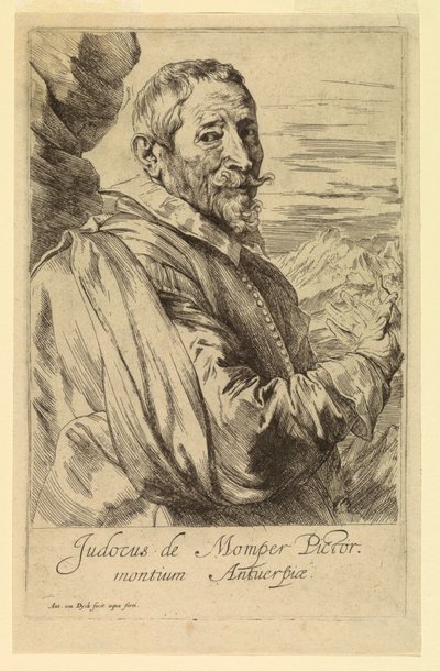 Ritratto di Josse de Momper, dalle Icones Principum Virorum da Anthony van Dyck