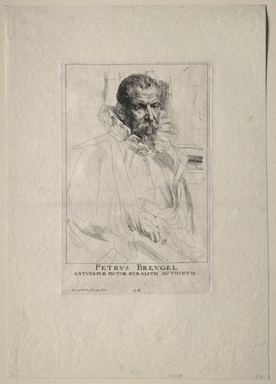 Ritratto di Pieter Breughel da Anthony van Dyck