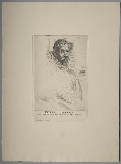 Ritratto di Pieter Brueghel da Anthony van Dyck