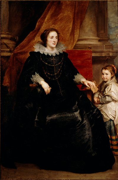 Ritratto di una signora di qualità e sua figlia da Anthony van Dyck