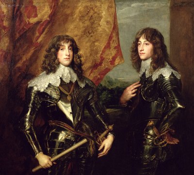 Principe Carlo Luigi (1617-80) Elettore Palatino e suo Fratello, Principe Rupert (1619-82) del Palatinato, 1637 da Anthony van Dyck