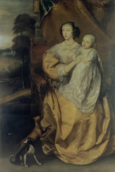 Regina Enrichetta Maria (1609-69) c.1640 da Anthony van Dyck