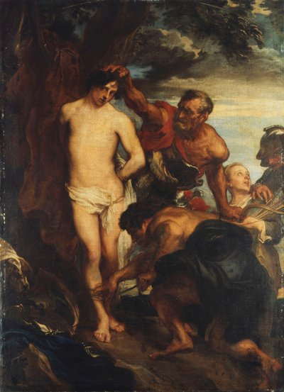 San Sebastiano preparato per il martirio da Anthony van Dyck