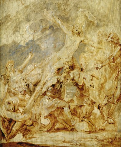 Schizzo della sollevazione della croce da Anthony van Dyck