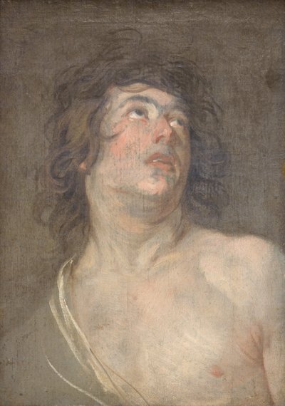 Studio della Testa di un Giovane che Guarda in Alto. San Sebastiano da Anthony van Dyck
