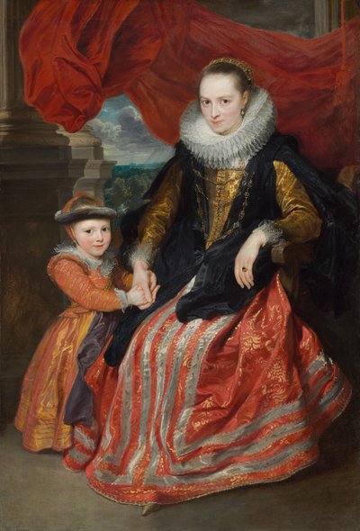Susanna Fourment e sua figlia, 1621 da Anthony van Dyck