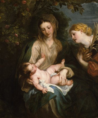 Vergine e bambino con Santa Caterina d