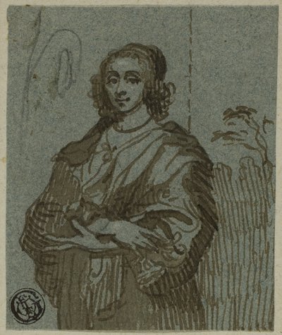 Donna a tre quarti di lunghezza con le braccia incrociate da Anthony van Dyck