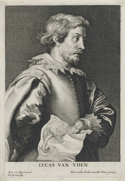 Lucas van Uden, 1630-1640, incisione di Lucus Vorsterman da Anthony van after Dyck