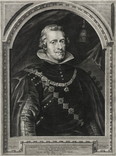 Filippo IV, Re di Spagna, inciso da Paulus Pontius, 1632 da Anthony van after Dyck