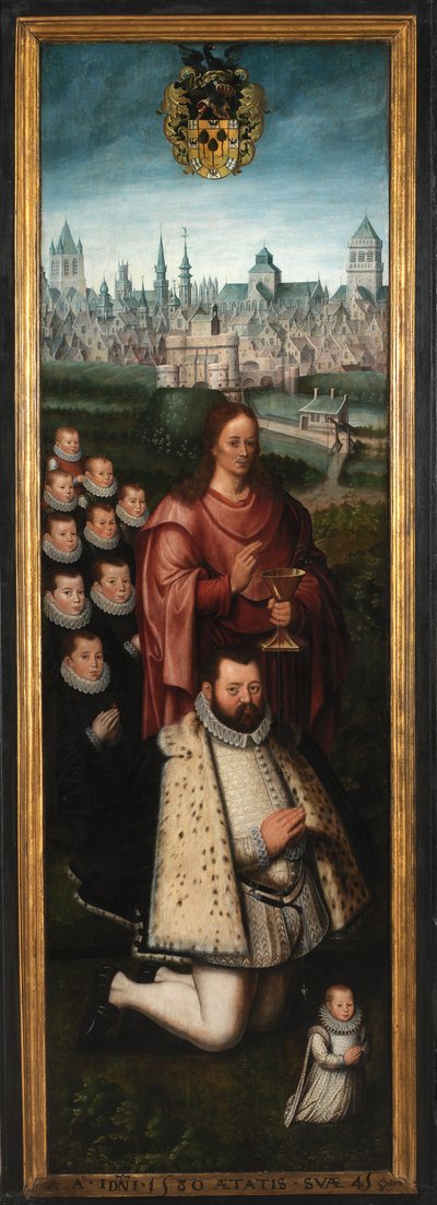 Ritratto di Juan Pardo II e delle sue mogli Anna Ingenieulandt e Maria Anchemant da Anthuenis (1536 1613) Claeissins or Claeissens