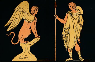 Edipo e la Sfinge, 1880 da Antique