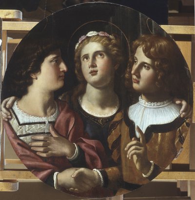 Santa Cecilia tra San Tiburzio e Valeriano da Antiveduto Gramatica