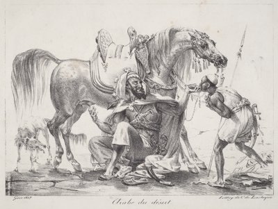 Arabo del deserto da Antoine-Jean Gros