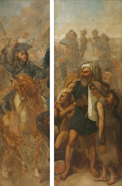 Generale Jean-Baptiste Kléber e Famiglia Egiziana (Bozzetti per "La Battaglia delle Piramidi") da Antoine-Jean Gros