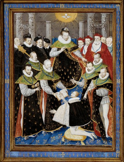 Re Enrico III (1551-1589) presiede la prima cerimonia dell