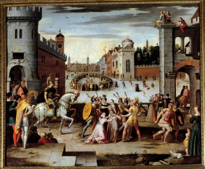 Arresto e tortura di Thomas More (1478-1535) filosofo inglese e cancelliere. Re Enrico VIII richiese ai sacerdoti e a Thomas More, poi ad altri laici, un giuramento che riconoscesse la supremazia spirituale del re. More, rifiutandosi di farlo, fu imprigion da Antoine (follower of) Caron