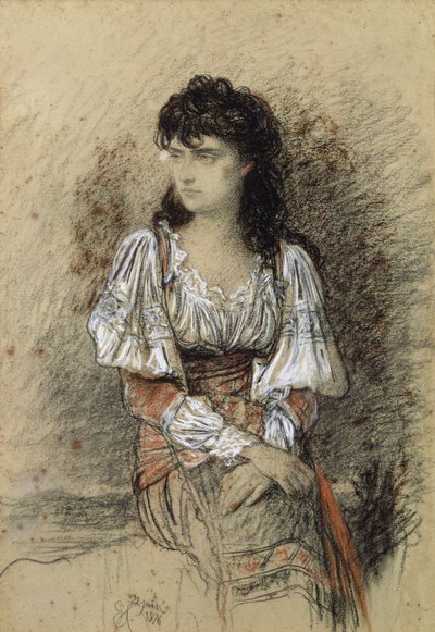Un contadino vestito, 1876 da Antoine Auguste Ernest Herbert or Hebert