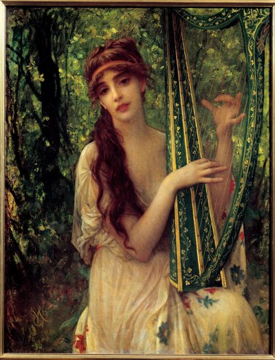 Musica (Ritratto di Agathe Calmel) da Antoine Auguste Ernest Herbert or Hebert