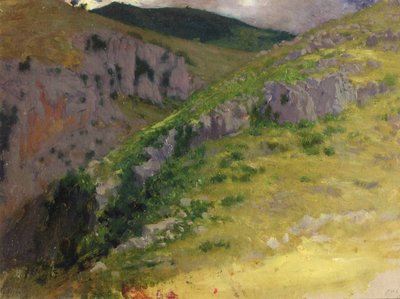Studio di una montagna da Antoine Auguste Ernest Herbert or Hebert