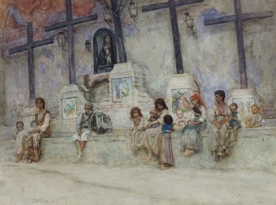 Il Calvario di Ischia da Antoine Auguste Ernest Herbert or Hebert