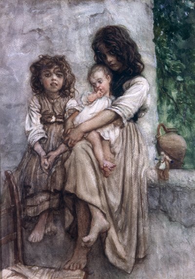 Giovani ragazze di Ischia da Antoine Auguste Ernest Herbert or Hebert