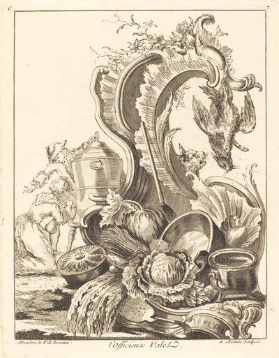 Il Valletto Premuroso da Antoine Aveline after Jean Mondon
